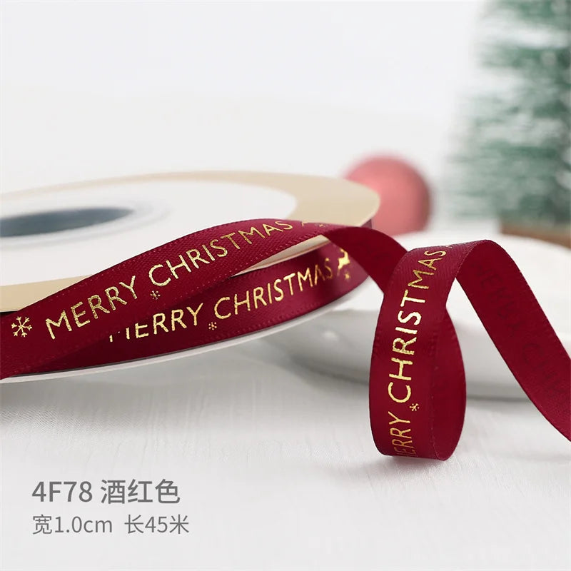 Christmas Ribbon spot bronzing polyester ribbon