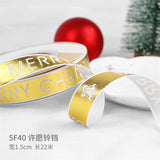Christmas Ribbon spot bronzing polyester ribbon holiday decoration