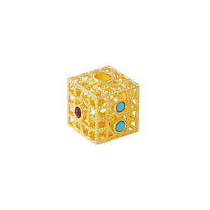 Brass Dice Beads Necklace & Bracelet High Jewelry Making Supplies DIY