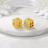 Brass Dice Beads Necklace & Bracelet High Jewelry Making Supplies DIY