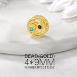 Brass Round Loose Beads Necklace Bracelet High Jewelry Making Supplies