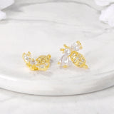 Brass Zircon Bees Charms Pendant Set DIY Jewelry Accessories