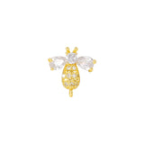 Brass Zircon Bees Charms Pendant Set DIY Jewelry Accessories