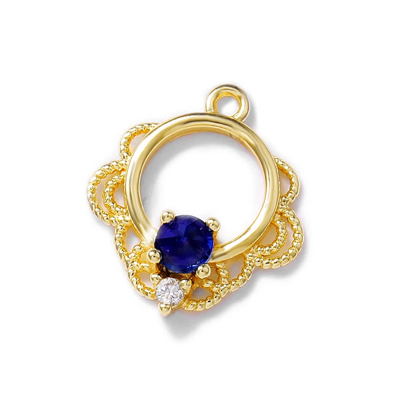 Brass Zircon Charms Pendants Necklace Bracelet Earring Diy Jewelry