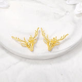 Brass and Zircon Deer Charms Pendants Necklace Bracelet Earring Diy Jewelry