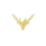 Brass and Zircon Deer Charms Pendants Necklace Bracelet Earring Diy Jewelry