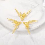 Brass and Zircon Deer Charms Pendants Necklace Bracelet Earring Diy Jewelry