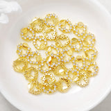 Brass Zircon Heart Charms Pendants Necklace Bracelet Earring Jewelry DIY