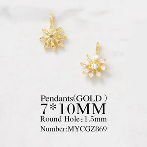 Snowflakes Charms Pendants Necklace Bracelet Earring Diy Jewelry Accessories