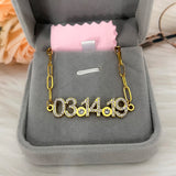 Zircon Birthstone Square Name Bracelet for Women