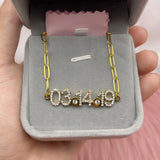 Zircon Birthstone Square Name Bracelet for Women