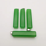 6Pcs Natural Malay Jade Stone Pendant Pillar for Jewelry Making