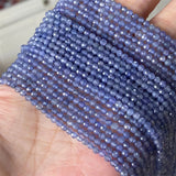Natural Tanzanite Faceted Round Spacer Beads for Jewelry Making