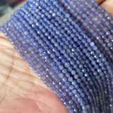 Natural Tanzanite Faceted Round Spacer Beads for Jewelry Making