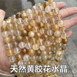 Yellow Quartz Round Spacer Beads for Jewelry Making DIY