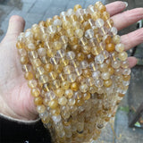 Yellow Quartz Round Spacer Beads for Jewelry Making DIY