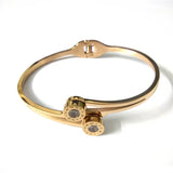 Stainless Steel Crystal Rose Women Bracelets Gift