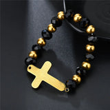 Cross Charm Stainless Steel Bracelet Bangle