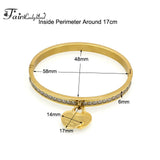 Heart Label Forever Love Pulseira Titanium Bangle Women Jewelry