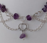Fairy Elf Amethyst Layered Choker Necklace