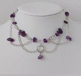 Fairy Elf Amethyst Layered Choker Necklace
