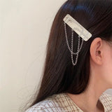 Fairy Grunge Metal Hairpin Chain Pendant Clip Vintage Kpop Jewelry