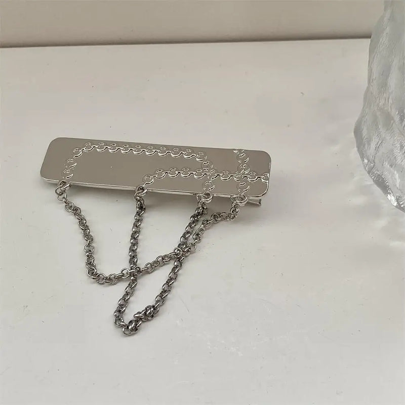 Fairy Grunge Metal Hairpin Chain Pendant Clip Vintage Kpop Jewelry