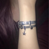 Fairy Grunge Style Charm Bracelet Star Pendant Y2K Steampunk Jewelry