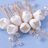 Crystal Golden Headpiece Wedding Hair Accessories Bride Jewelry