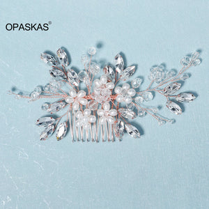 Fairy Hair Combs Wedding Accessories Rhinestone Pearl Flower Hairpins