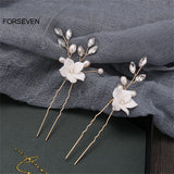 Fairy Flower Hair Combs Pearls Hair Sticks for Women
