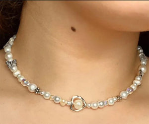 Fairy Pearls Beaded Fairycore Necklace Bead Choker Glass Beaded Necklace