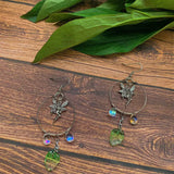 Fairy Raindrop Leaf Hoop Earrings | Fairycore | Goblincore | Cottagecore