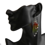 Fairy Wing Butterfly Earrings Clear Crystal Rhinestone Tassel