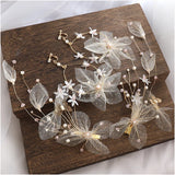 Fairy Sweet Silk Yarn hair clip earrings Bride hair clips for women barrettes