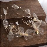 Fairy Sweet Silk Yarn hair clip earrings Bride hair clips for women barrettes