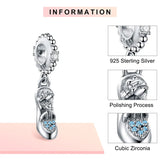 Princess Shoes & Castle Charm for Silver Bracelet