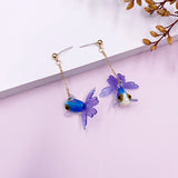 Transparent Resin Goldfish Drop Earrings with Acrylic Animal Koi Dangle