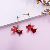 Transparent Resin Goldfish Drop Earrings with Acrylic Animal Koi Dangle