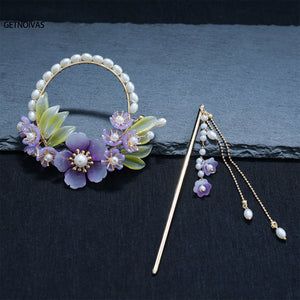 Chinese Style Fairy Tassel Hair Clip Bride Headdress Hairpin Hair Accessories