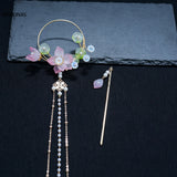 Chinese Style Fairy Tassel Hair Clip Bride Headdress Hairpin Hair Accessories