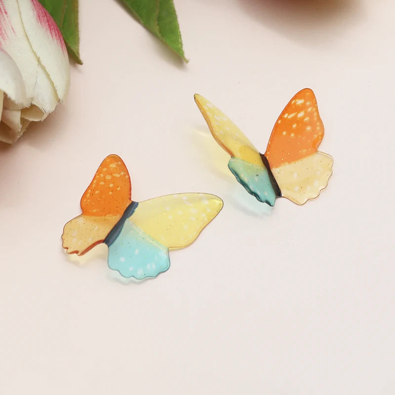 Fairy Pink Butterfly Wing Patch DIY Earring Material
