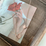 Fairy Temperament Butterfly Necklace Titanium Steel
