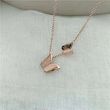 Fairy Temperament Butterfly Necklace Titanium Steel