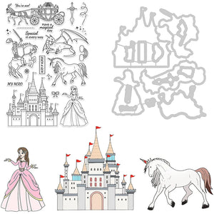 Fairytale Cut Dies and Stamp Set for DIY Scrapbook Album Wedding Invitation