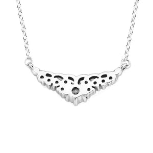 Fairytale Tiara Necklace Pendant CZ 925 Sterling Silver Jewelry