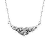 Fairytale Tiara Necklace Pendant CZ 925 Sterling Silver Jewelry