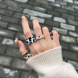 Animal Print Rings Sets Jewelry Accessory Woman Wedding Set