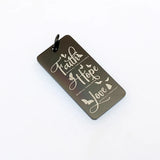 Faith Hope Love Butterfly Charm Christian Bible Pendant Charms
