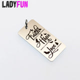 Faith Hope Love Butterfly Charm Christian Bible Pendant Charms